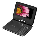 グリーンハウス7型ワイド液晶ポータブルDVDプレーヤー （グロスブラック） 180度回転 CPRM対応 GREEN HOUSE GHV-PDV775[ GHV-PDV775-K ]