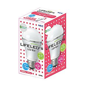 NEC LED電球（全光束:405lm/電球色相当 口金E26） LIFELED'S（ライフレッズ）[ LDA8L ]