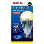 東芝 電球形LEDランプ（全光束:600 lm/電球色相当） E-CORE（イー・コア）[ LEL-AW8L ]