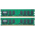 BUFFALO PC2-6400（DDR2-800）デスクトップ用メモリ 4GB（2GB×2枚） [ D2/800-2GX2 ]