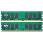 BUFFALO PC2-6400（DDR2-800）デスクトップ用メモリ 4GB（2GB×2枚） [ D2/800-2GX2 ]