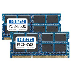 I・O DATA PC3-8500（DDR3-1066）対応ノート用 DDR3メモリ 4GB（2GB×2） [ SDY1066-2GX2 ]