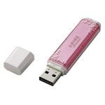 エレコム パスワード自動認証機能付USBフラッシュメモリ LUIRE/8GB（ベビーピンク） エレコム ELECOM USBフラッシュメモリ[ MF-NWU2A08GPN2 ]
