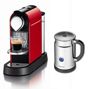 ネスレ ネスプレッソコーヒーメーカー レッド Nespresso CitiZ（シティズバンドルセット）[ C110RE-AOP ]