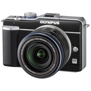 オリンパス マイクロ一眼カメラ OLYMPUS PEN Lite「E-PL1レンズキット」ブラック[ E-PL1レンズキツト（ブラツク） ]