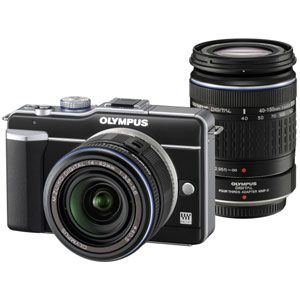 オリンパス マイクロ一眼カメラ OLYMPUS PEN Lite「E-PL1ダブルズームキット」ブラック[ E-PL1 WZKIT（ブラツク） ]