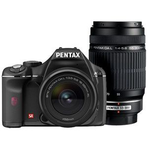 PENTAX デジタル一眼レフカメラ ダブルズームキット（ブラック） [ K-X-WZ-BK ]