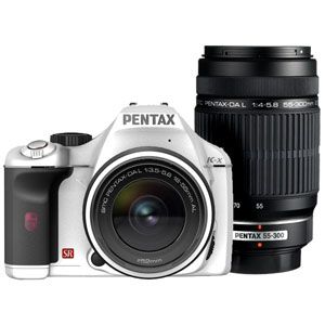 PENTAX デジタル一眼レフカメラ ダブルズームキット（ホワイト） [ K-X-WZ-WH ]