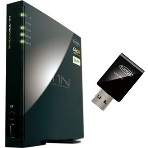 corega 11n/g/b対応 無線LANルータ USB2.0用無線子機セット [ CG-WLR300GNE-U ]