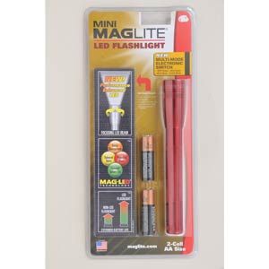 マグライト ミニマグライトLED レッド マグライト MAGLITE 2セル AA[ SP2203HY ]