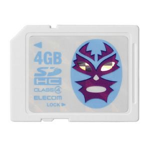 エレコム SDHCカード 4GB Class4「Loverish（マスク）」ブルー [ MF-FESDH04GBU ]