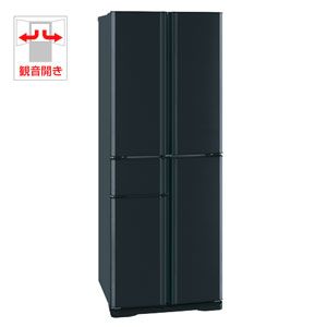 三菱 405L 5ドア ノンフロン冷蔵庫（レザーブラック） 切れちゃう冷凍[ MR-A41R-B ]