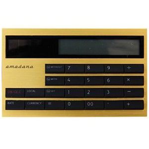 amadana（アマダナ） カード型電子計算機 12桁（ゴールド） [ LC-404GD ]