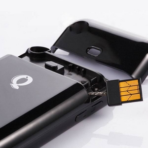 Q-Power iPhone�p�@�[�d�r�t���P�[�X�@��3G�Ή��@�i�u���b�N�j