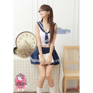 スクール系セクシーな背中開き高校制服♪Tパック付☆コスプレ skr11