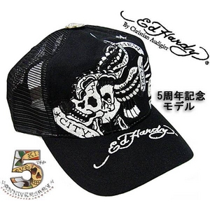 ED HARDY(エドハーディー) 5周年記念モデル Basic Cap/New York ベーシック ニューヨーク/ブラック【A1N0AVXK】