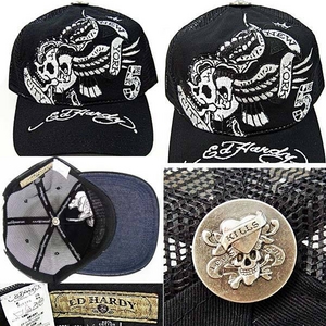 ED HARDY(エドハーディー) 5周年記念モデル Basic Cap/New York ベーシック ニューヨーク/ブラック【A1N0AVXK】