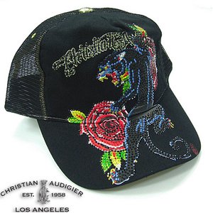 Christian Audigier（クリスチャンオードジェー） City of Angels Cap キャップ パンサー/ブラック
