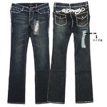エドハーディー デニム ジーンズ【ED HARDY】レディース /LOGO-PUSIGNATUREWITHHAND STITCH /26インチ