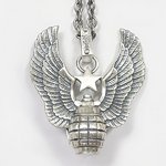 Christian Audigier クリスチャンオードジェー ネックレス ペンダント Grenade Pendant 【P101】【手榴弾】【羽】