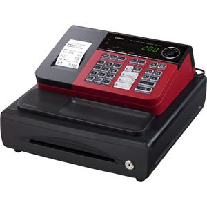 カシオ（CASIO）レジスター 本体 NL-200（SE-S20同等品） レッド（赤）【ロールペーパー20巻セット】