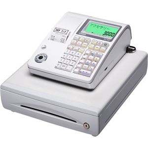 カシオ（CASIO）レジスター 本体 NL-300（TE-340同等品） ホワイト【ロールペーパー40巻、PC接続ケーブルパターンBセット】