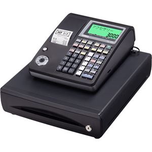 カシオ（CASIO）レジスター 本体 NL-300（TE-340同等品） ブラック【ロールペーパー30巻、PC接続ケーブルパターンBセット】