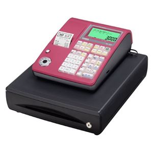 カシオ（CASIO）レジスター 本体 NL-300（TE-340同等品） レッド（赤）【PC接続ケーブルパターンAセット】