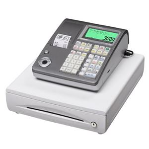 カシオ（CASIO）レジスター 本体 NL-300（TE-340同等品） シルバー【ロールペーパー20巻、PC接続ケーブルパターンBセット】
