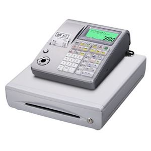 カシオ（CASIO）レジスター 本体 NL-300（TE-340同等品） ライトシルバー【ロールペーパー30巻、PC接続ケーブルパターンBセット】