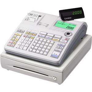 カシオ（CASIO）レジスター 本体 NM-2000-25S（TE-2600-25S同等品） ホワイト【ロールペーパー5巻セット】