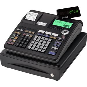 カシオ（CASIO）レジスター 本体 NM-2000-25S（TE-2600-25S同等品） ブラック【ロールペーパー5巻セット】