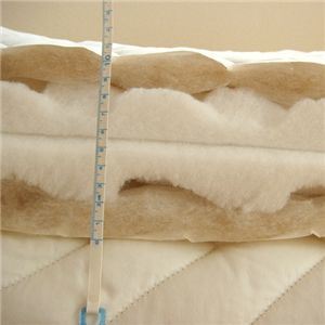 特許立体凹凸ドリームカット中芯入りアルパカ毛使用敷布団 ダブル