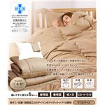 帝人共同開発 マイティトップ(R)II使用 清潔・快適寝具 ダブル 6点セット ツートン