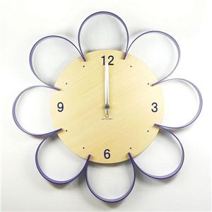FLOWER CLOCK（フラワークロック） YK10-103 Pl（紫色） 画像１