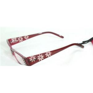 【老眼鏡】カートン光学 石入り花柄シニアグラス ワイン G0690715・S+1.50画像１