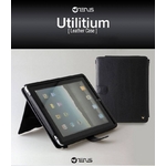 ショルダーストラップ付き★iPadレザーケース Utilitium-Black