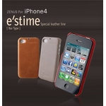 iPhone4S／iPhone4 対応ケース E`stime Bar 本革 Royal Red