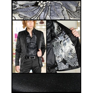 LuxuryBlack(ラグジュアリーブラック) ドレススーツ Lameflower SUIT XLサイズ