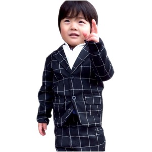 子供 スーツ 男の子 キッズスーツ 3点セット (ウィンドペンスーツBLK(L) 120) 子供服 
