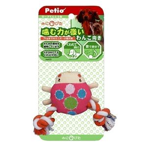 Petio（ペティオ） みにぴた ロープ てんとう虫 （犬用おもちゃ） 【ペット用品】