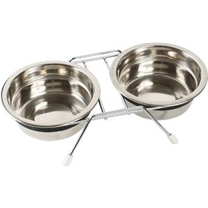 ドギーマンハヤシ ハヤシ カタカタ鳴らないツインディッシュ M 【ペット用品】