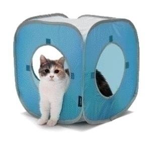 D-culture キャット プレイキューブ 1個パック 青 【ペット用品】