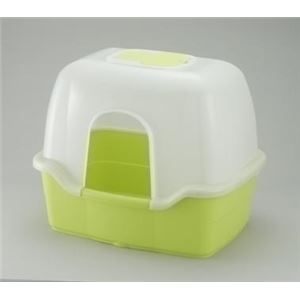 リッチェル RC コロル ネコトイレF60フード付 緑 【ペット用品】