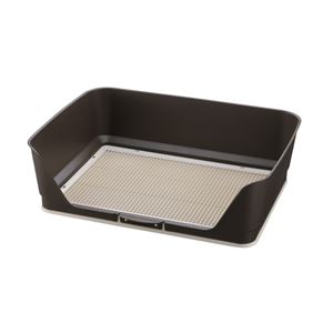 リッチェル RCしつけ用ステップ壁付きトイレ ワイド 茶 【ペット用品】