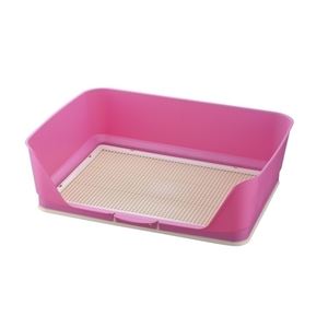 リッチェル RCしつけ用ステップ壁付きトイレ ワイド ピンク 【ペット用品】