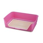 リッチェル RCしつけ用ステップ壁付きトイレ ワイド ピンク 【ペット用品】