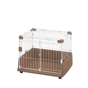 リッチェル ペット用ラクリーンケージ700 茶 【ペット用品】