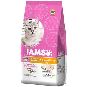 P＆G アイムス 下部尿路の健康維持をサポート 避妊・去勢した猫の体重管理用 1〜6歳 うまみチキン味 1.8kg【ペット用品】【猫用・フード】