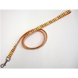 岡野製作所 ストライプリード #15 マルチイエロー【ペット用品】【リード】